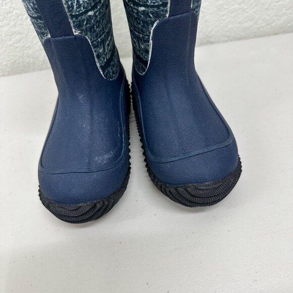Muck Hale Waterproof Neoprene Blue Trooper Rain Boots Shoes Toddler Kids size 8 - Picture 3 of 6
